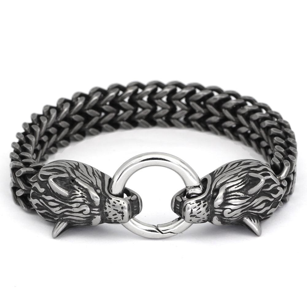 Viking Wolf Weave Bracelet (B034) - Viking Merch