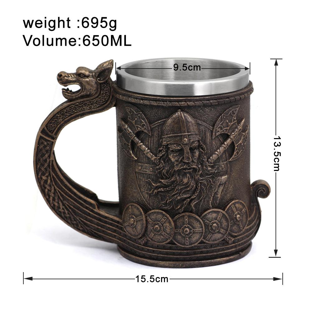 Longship Warrior Mug - Viking Merch