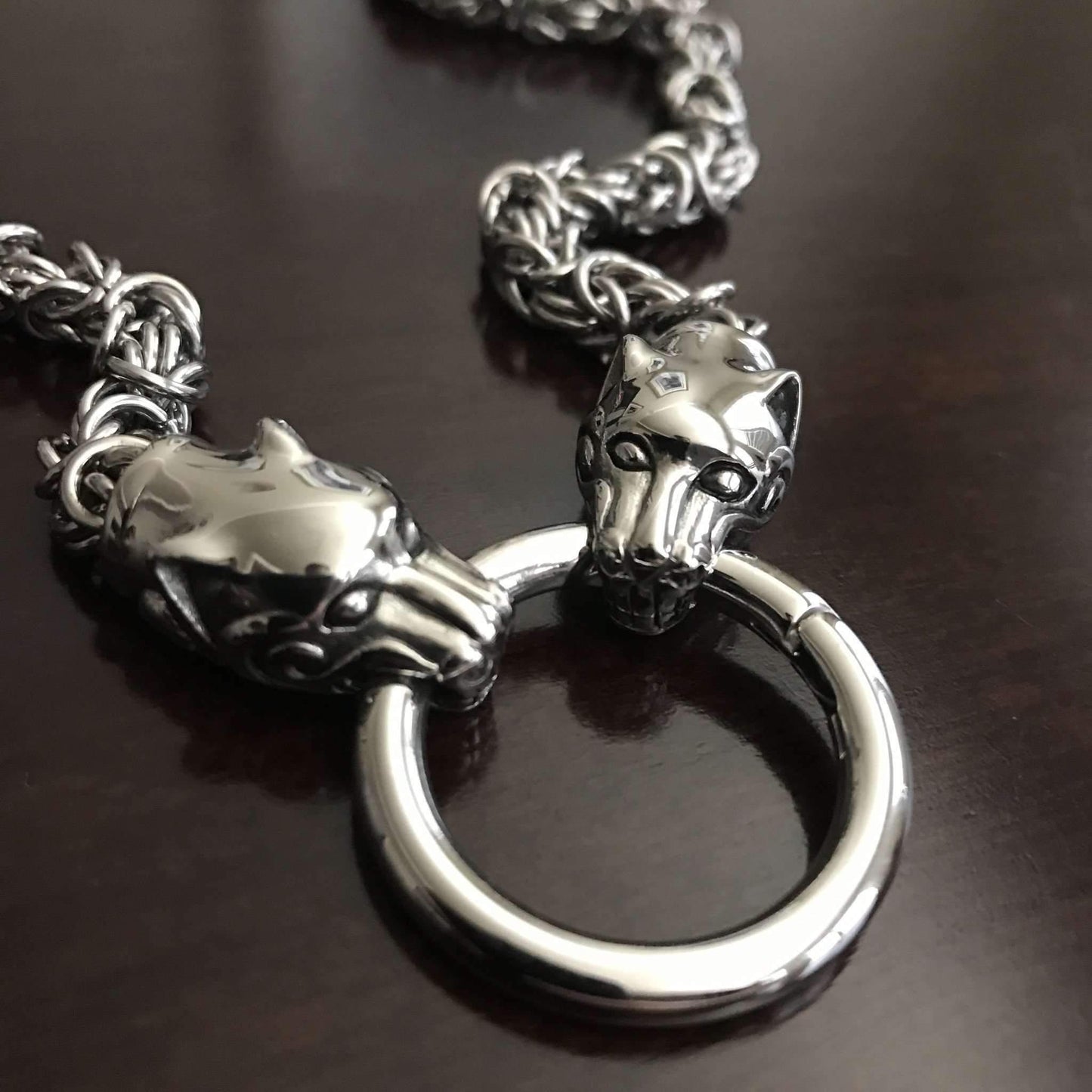Kings Chain with Wolf Heads-Necklace-Viking Merch