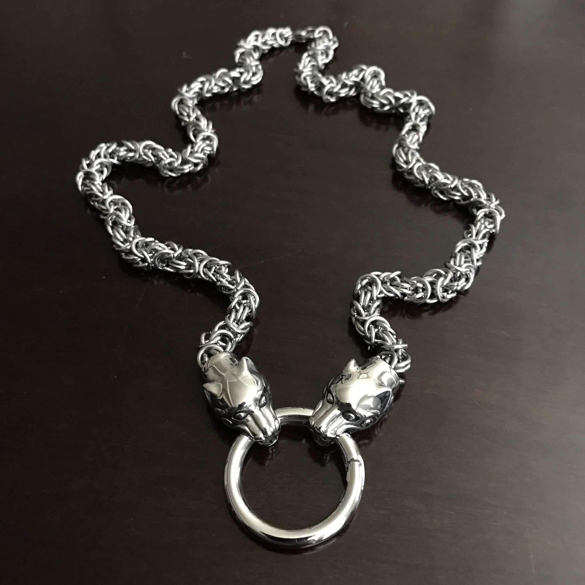 Kings Chain with Wolf Heads-Necklace-Viking Merch