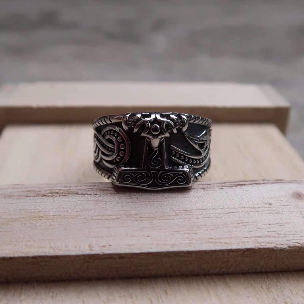 Legendary Mjolnir Viking Ring (R063)-Ring-Viking Merch