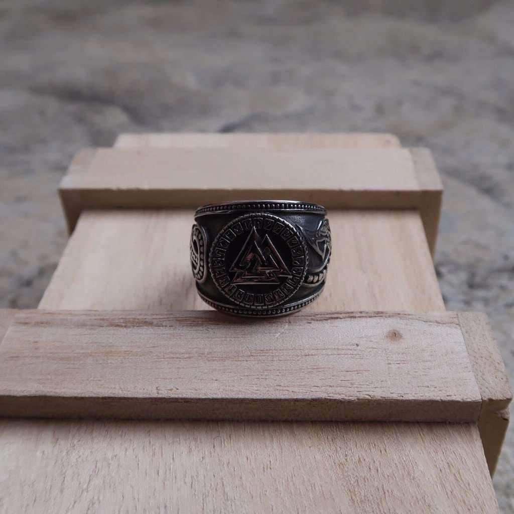 Legendary Valknut Adjustable Viking Ring (R064)-Ring-Viking Merch