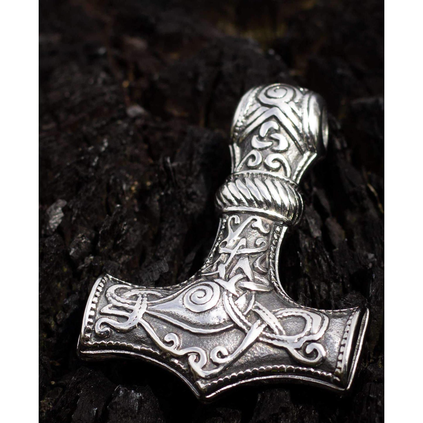 Mammen Thor Hammer Viking Mjolnir Pendant (TH050)-Necklace-Viking Merch