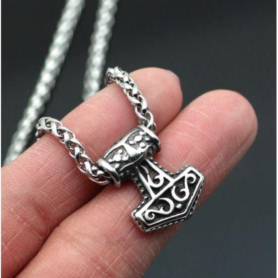 Small Thor Hammer Necklace-Necklace-Viking Merch