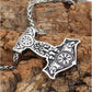 Vegvisir Wolf Thor Hammer Necklace-Necklace-Viking Merch